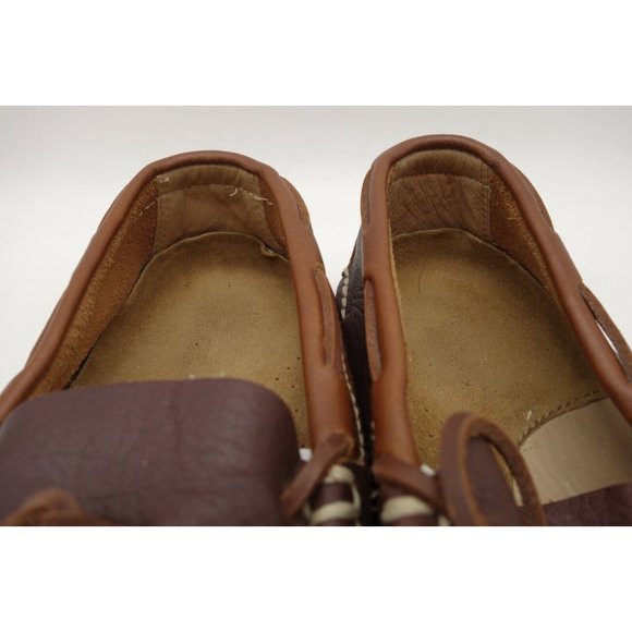 Cabelas Logo Brown Leather Moc Toe Slip On Deck Loafers Shoes Men\'s 8 M main image 9